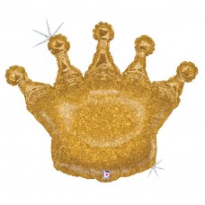 Фольгированный шар  "Корона золотая Голография" 36/90 см.