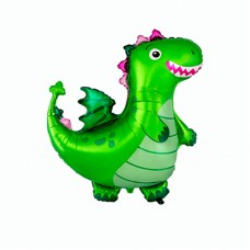 Фольгированный шар Динозаврик зеленый