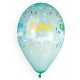 Воздушные шары с рисунком С днём Рождения Яркие конфетти, Ассорти Кристалл, 5 ст. цв.