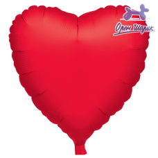 Фольгированный шар Сердце(сердца) Красный / Heart Red Flex Metal, размер 18/48 см. 