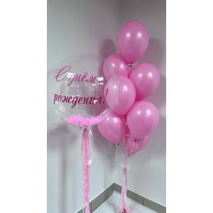 Сет розовый с баблсом и фонтаном