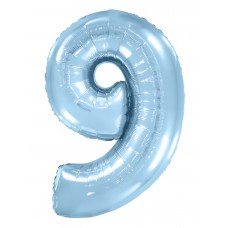 Цифра голубая 9