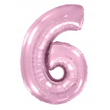 Цифра розовая 6