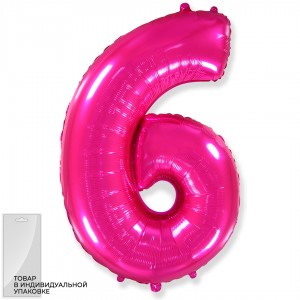 Цифра фуксия 6