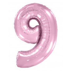 Цифра розовая 9