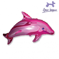 Фольгированный шар Дельфинчик (фуксия) / Delfy (38"/96 см)