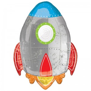 Фольгированный шар "Ракета" размер 73/53 см