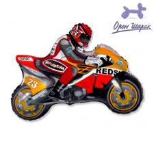 Фольгированный шар Мотоцикл (оранжевый) / Motor bike (33"/84 см)