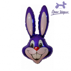 Фольгированный шар Заяц (фиолетовый) / Rabbit (89/58 см)