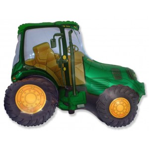 Фольгированный шар "Трактор (зеленый)". Размер 74*94 см