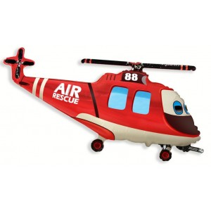 Фольгированный шар Вертолет спасательный / Rescue Helicopter 56*97 см.