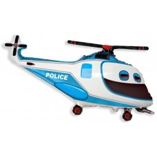 Фольгированный шар "Вертолет полицейский / Police Helicopter". Размер 56*97 см