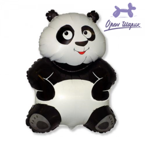 Фольгированный шар на палочке Большая панда / Big panda (14"/34 см) 	