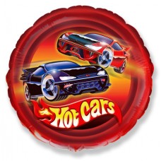 Фольгированный шар "Тачки / Hot Cars" размер  18/48 см.