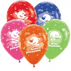 Воздушные шары с рисунком "Ми-Ми-Мишки СДР", Ассорти Пастель