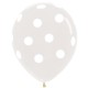 Воздушные шары с рисунком Большие кружки, Прозрачный Кристал, 5 ст.