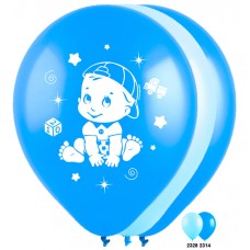 Воздушный шар с рисунком "Малыш" Ассорти Пастель. Размер 30 см