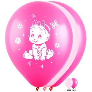 Воздушный шар с рисунком "Малышка" Ассорти Пастель. Размер 30 см