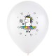 Воздушные шары с рисунком "Милый единорог", Ассорти Пастель, 5 цв.