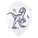 Воздушные шары с рисунком "Динозавры", Ассорти Пастель-Кристал, 4 ст.