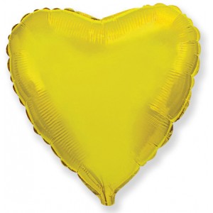 Фольгированный шар Сердце(сердца) Золото. Размер 18/48 см