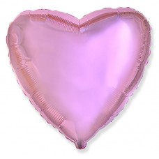 Фольгированный шар " Сердце Розовый нежный(сердца)" 18/48 см. 