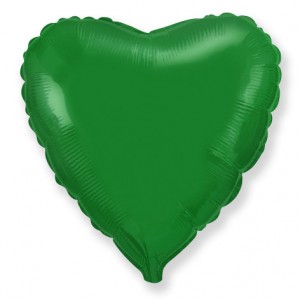 Фольгированный шар " Сердце Зелёный(сердца)" 18/48 см. 