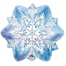 Фольгированный шар "Снежинка / Snowflake S50" 21/53 см.