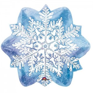 Фольгированный шар "Снежинка / Snowflake S50" 21/53 см.
