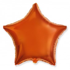 Фольгированный шар "Звезда Оранжевый / Star Orange". Размер 18/48 см