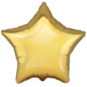 Фольгированный шар "Звезда Античное Золото / Antique Gold". Размер 18/48 см