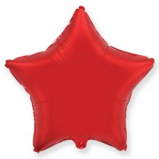 Фольгированный шар " Звезда Красный / Star Red". Размер 18/48 см