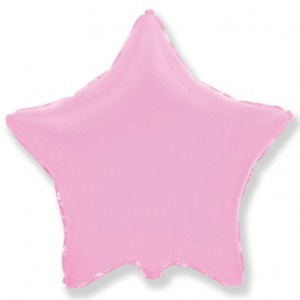 Фольгированный шар "Звезда Розовый / Star pink baby". Размер 18/48 см