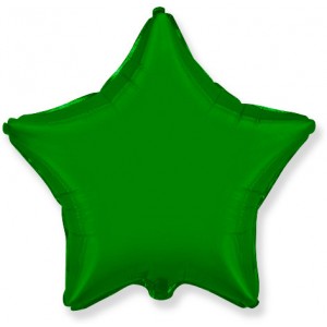 Фольгированный шар " Звезда Зелёный / Star Green". Размер 18/48 см