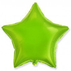 Фольгированный шар " Звезда Лайм / Star Green Lime". Размер 18/48 см