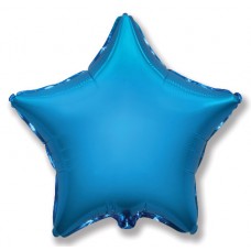 Фольгированный шар "Звезда Синий / Star Blue". Размер 18/48 см