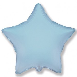 Фольгированный шар "Звезда Светло-Голубой / Star blue baby". Размер 18/48 см