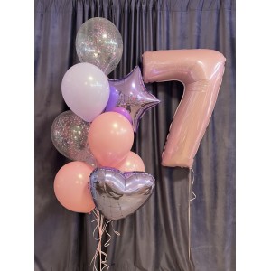 Сет из шаров с цифрой 7