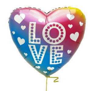 Фольгированный шар сердце "Любовь (градиент)"