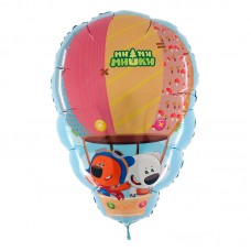 Фольгированный шар "Ми-ми-мишки на воздушном шаре ". Размер  43*66 см
