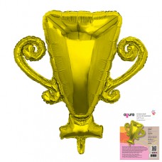 Фольгированный шар "Кубок золотой". Размер 89 см * 41 см